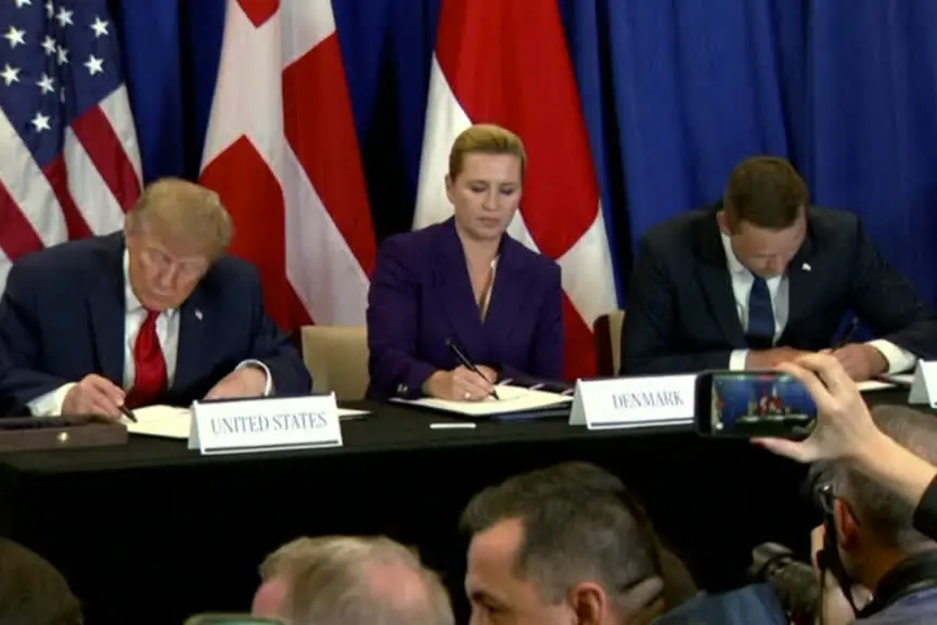 Trump firma all'Onu un accordo sulla sicurezza della Groenlandia