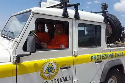 Una squadra della Protezione civile