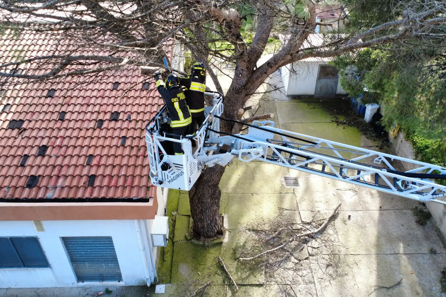 L'intervento di oggi dei vigili del fuoco ad Arzana
