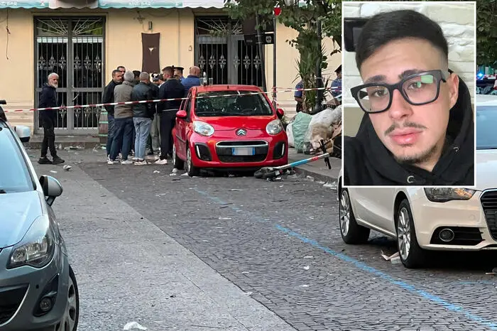 Una foto combo mostra il luogo del delitto e una foto tratta dal profilo facebook del ventunenne Paolo Taormina, ucciso con un colpo di pistola alla testa a Palermo a pochi metri dal Teatro Massimo, nel cuore della movida. Palermo, 12 ottobre 2025. FACEBOOK PAOLO TAORMINA +++ ATTENZIONE: L'ANSA NON POSSIEDE I DIRITTI DI QUESTA FOTO CHE NON PUO' ESSERE PUBBLICATA SENZA L'AUTORIZZAZIONE DELLA FONTE DI ORIGINE CUI SI RINVIA +++ NPK +++