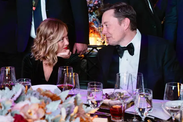 Giorgia Meloni e Elon Musk (Ansa)