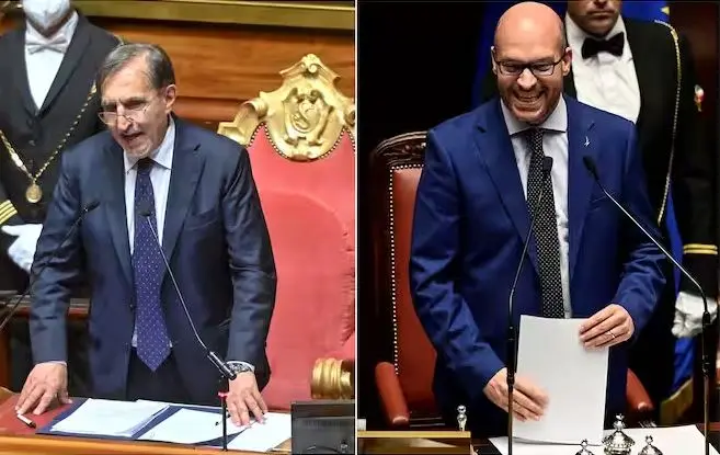 Ignazio La Russa e Lorenzo Fontana, i presidenti di Senato e Camera (Ansa)