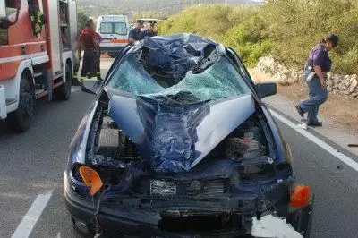 Loc. Cugnana. Incidente stradale mortale auto contro moto