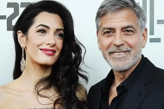 Amal e George Clooney (Ansa)