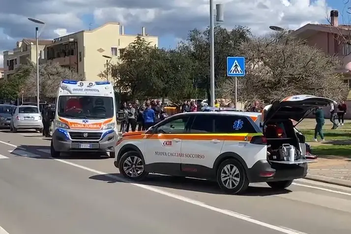 Il luogo dove è avvenuto l'incidente mortale, in via Cagliari a Sestu (foto Olandi)