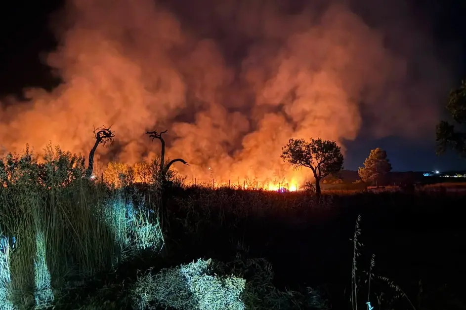 Incendio a Maracalagonis (dal profilo Facebook della sindaca Fadda)