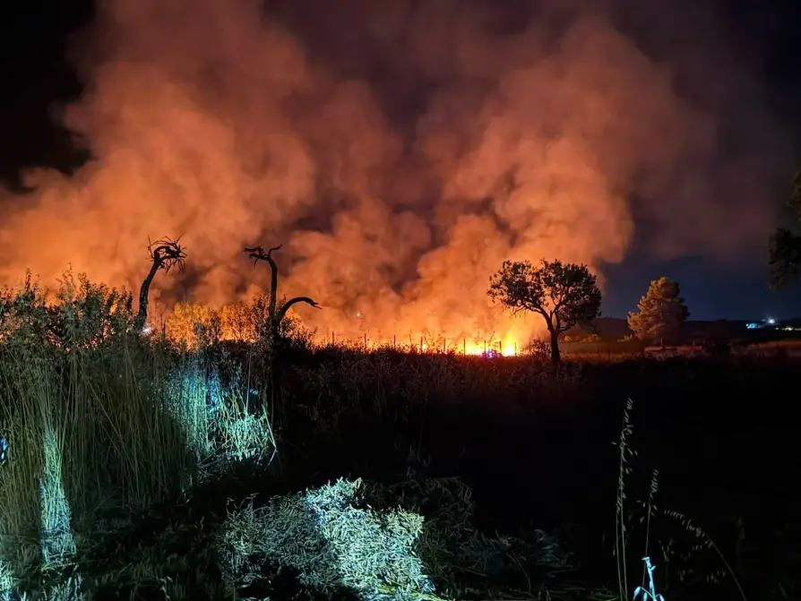 Incendio a Maracalagonis (dal profilo Facebook della sindaca Fadda)