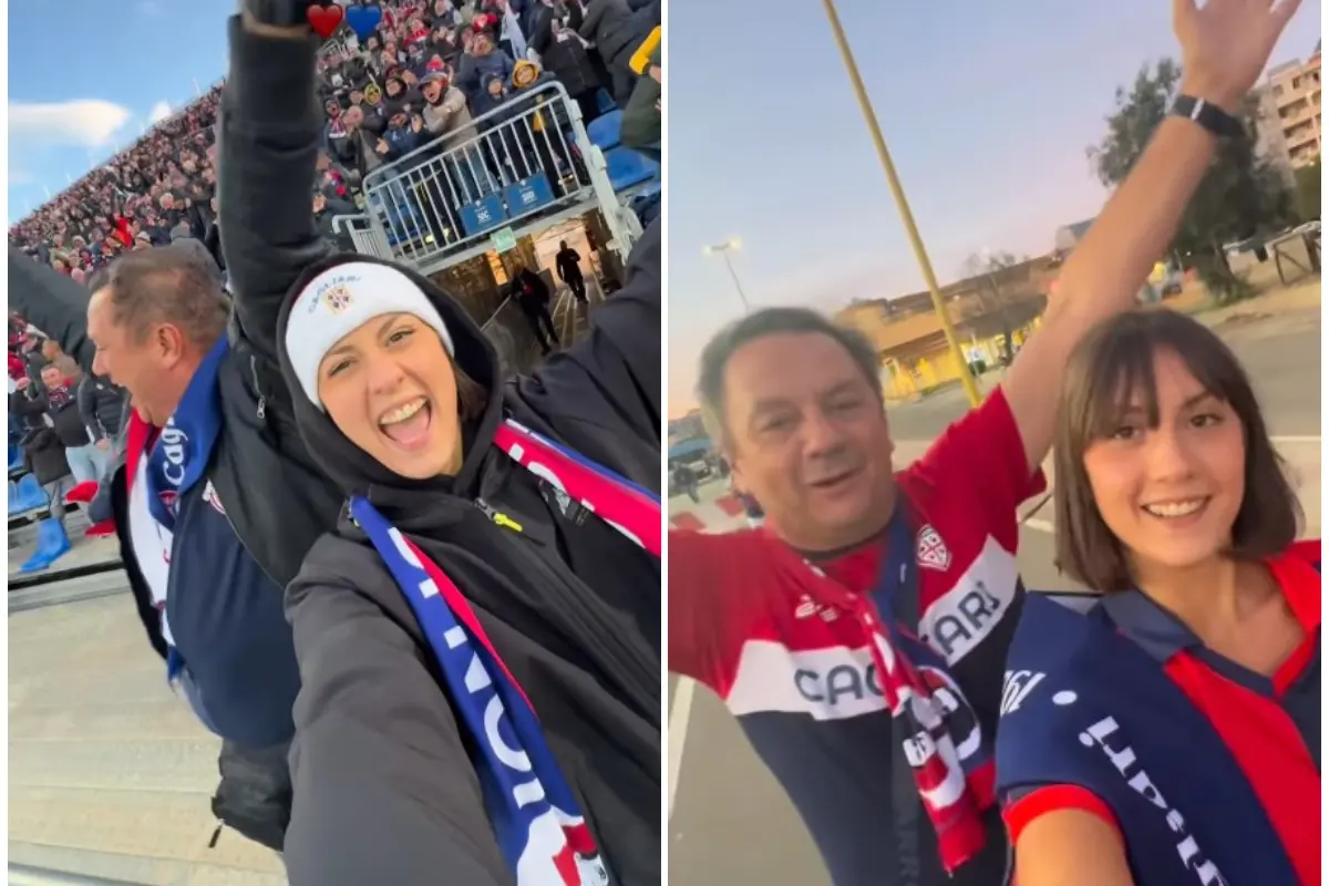 Chiara e Gianfranco, Firenze è rossoblù: padre e figlia pazzi del Cagliari