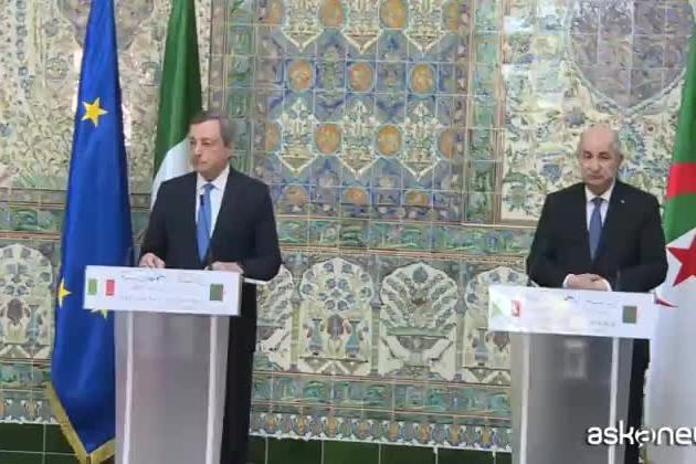 Draghi: &quot;Algeria è primo fornitore di gas dell'Italia, acceleriamo&quot;