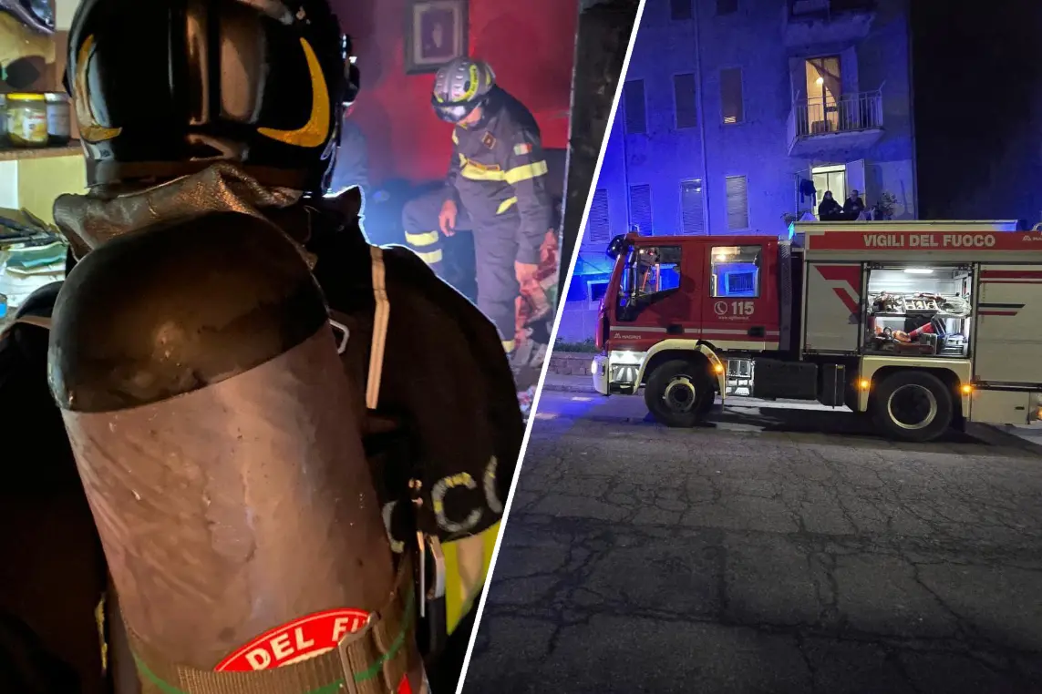 L'intervento a casa di Giovanni Antonio Ladu