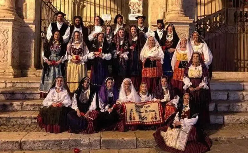 Il gruppo folk San Giovanni Battista di Pula (foto L'Unione Sarda - Murgana)
