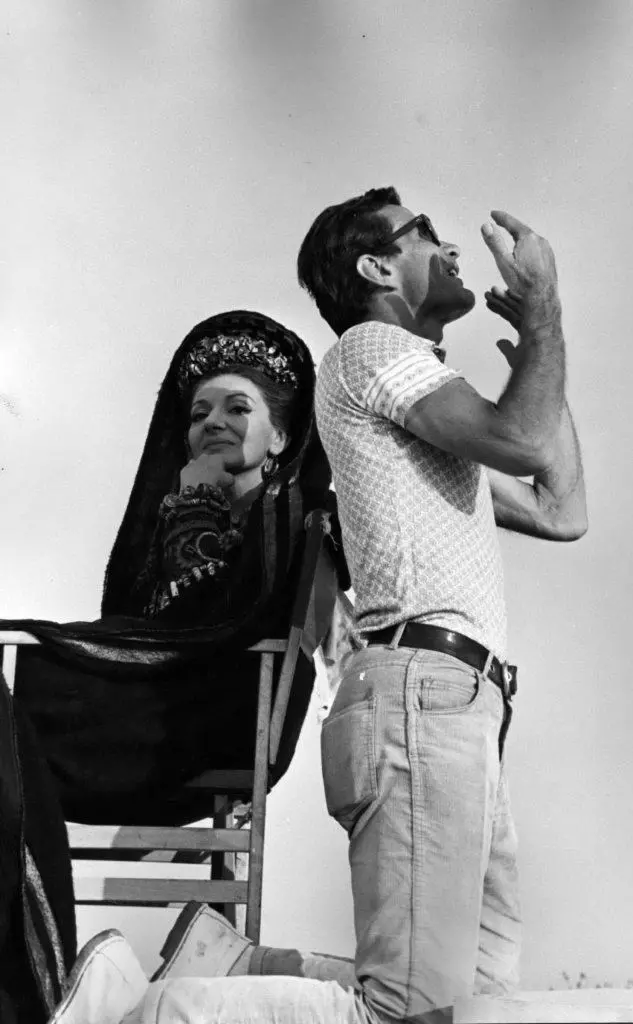 Maria Callas e Pier Paolo Pasolini sul set di &quot;Medea&quot;