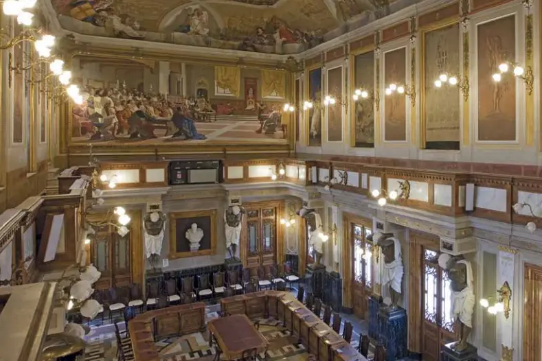 La Sala Sciuti nel Palazzo della Provincia di Sassari (foto Archivio L'Unione Sarda)