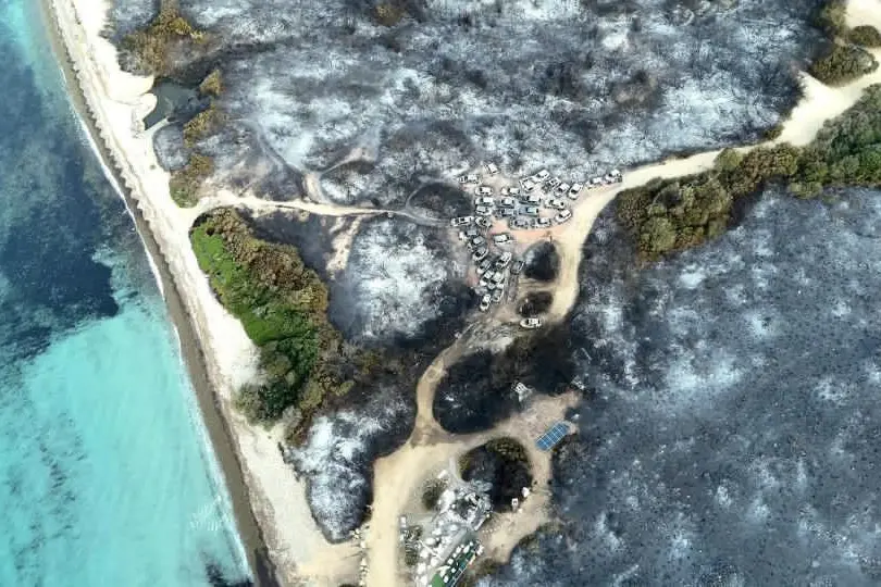 Punta Molentis, la devastazione