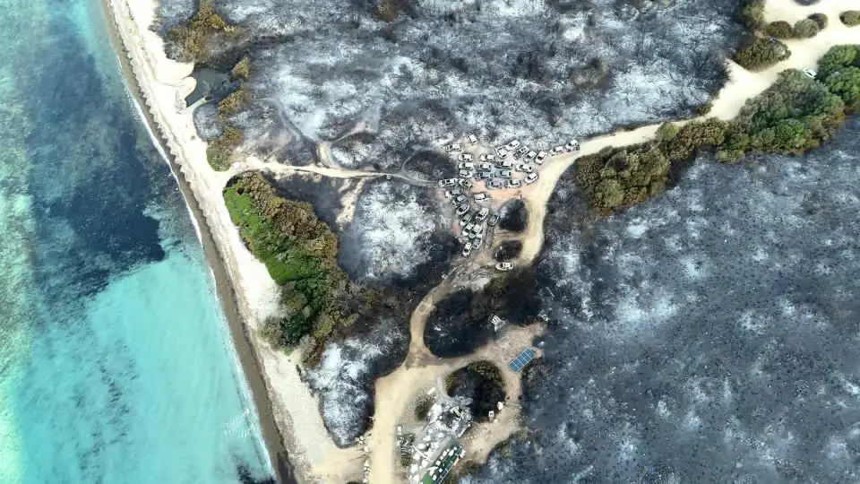 Punta Molentis, la devastazione