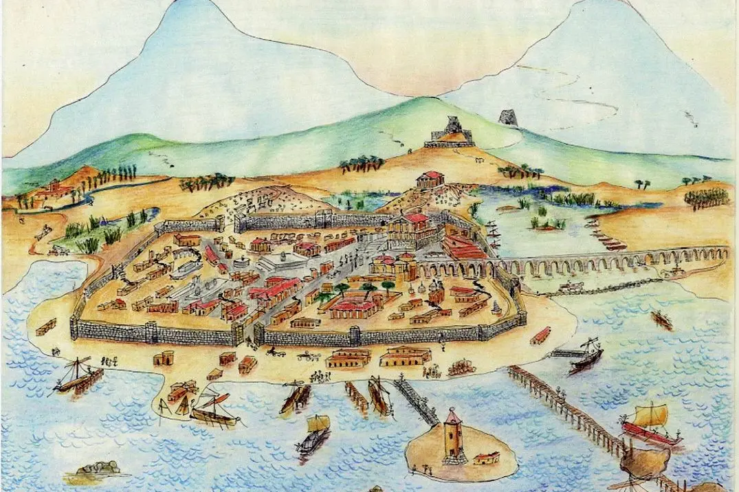 Una ricostruzione della Olbia romana