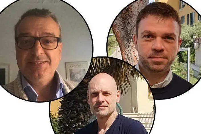 I tre ricercatori dell'Università di Cagliari (foto @UniCa)