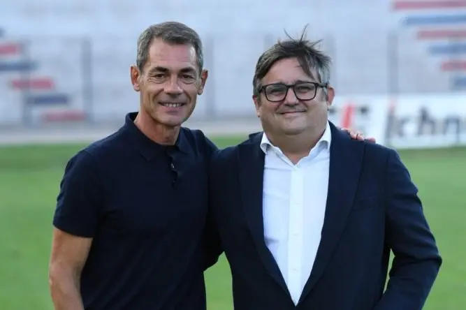 Il presidente Stefano Udassi e il patron Pierluigi Pinna (foto Torres)