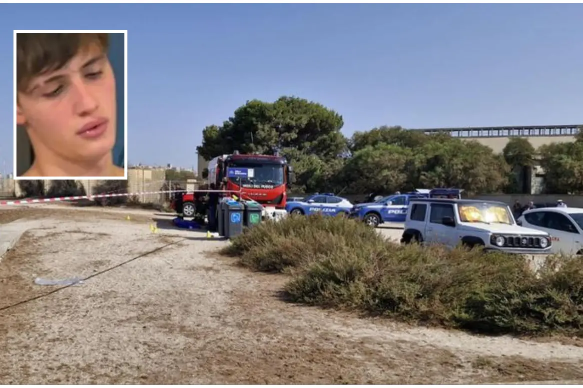 La spiaggia dove è stato trovato il corpo, nel riquadro Mariano Olla