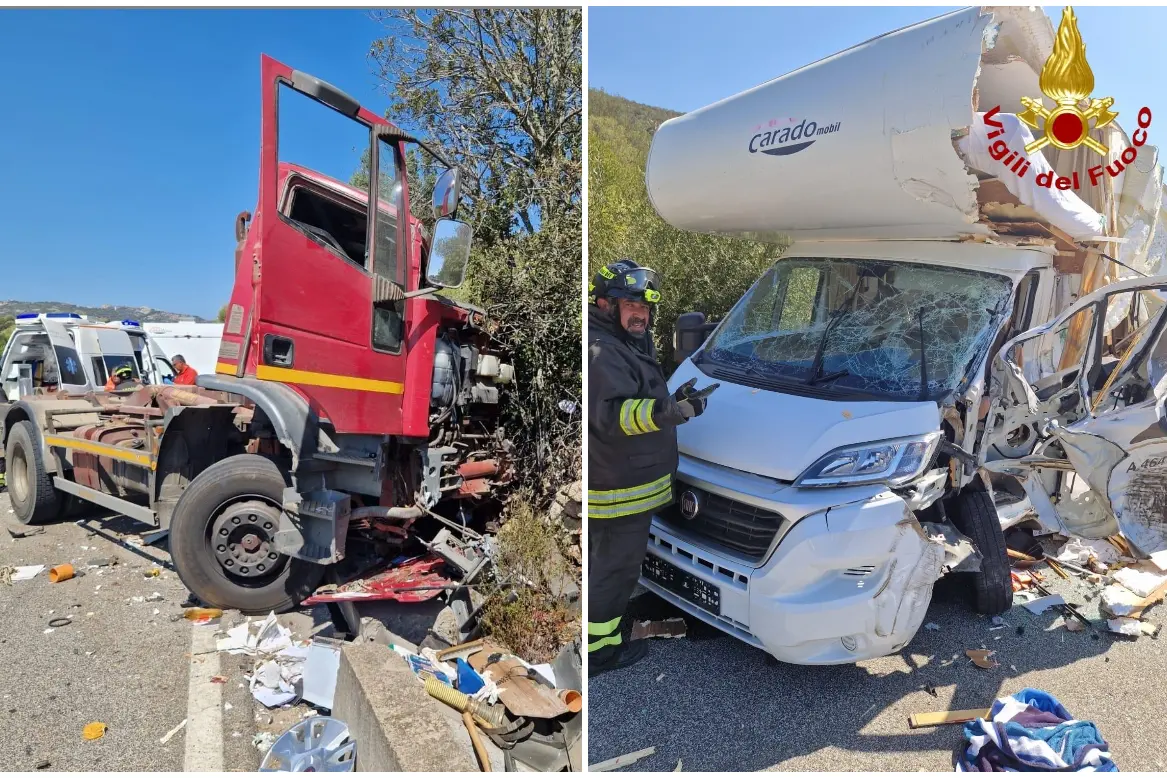 L'incidente (foto vigili del fuoco)