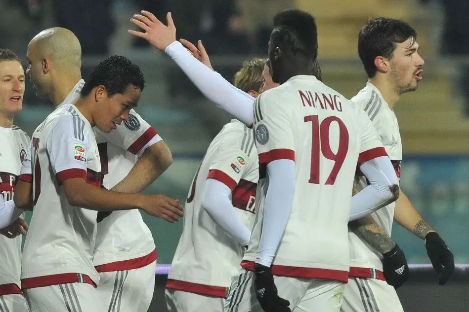 L'esultanza di Bacca dopo il gol dell'1-0