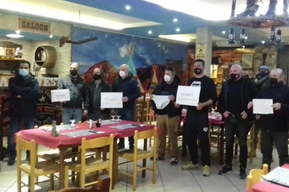 La protesta dei ristoratori (Foto A.Scano)