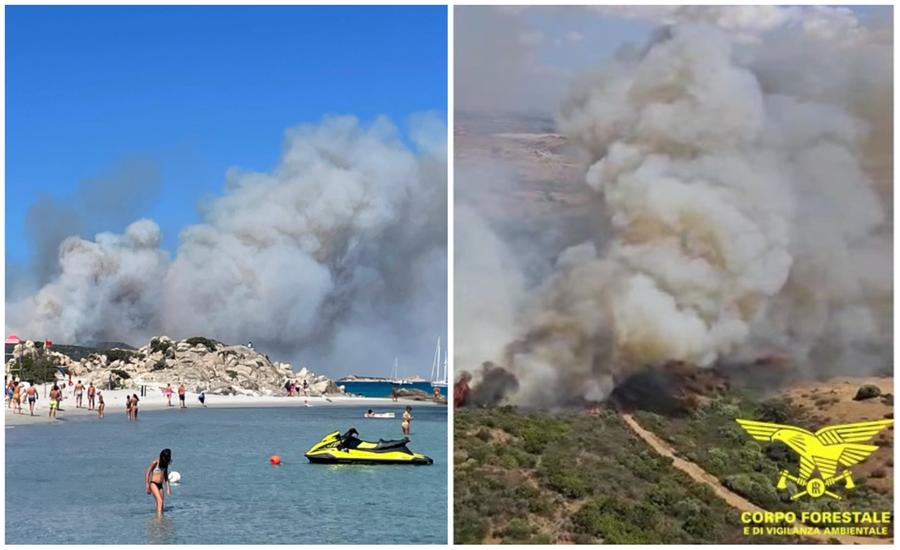 Ancora fiamme a Villacidro e nel Nord dell’Isola. A Villasimius bagnanti in fuga dalle spiagge