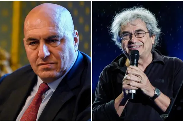 Guido Crosetto e Carlo Rovelli (foto Ansa)