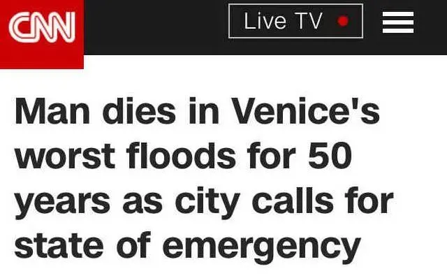La Cnn riporta la notizia della vittima