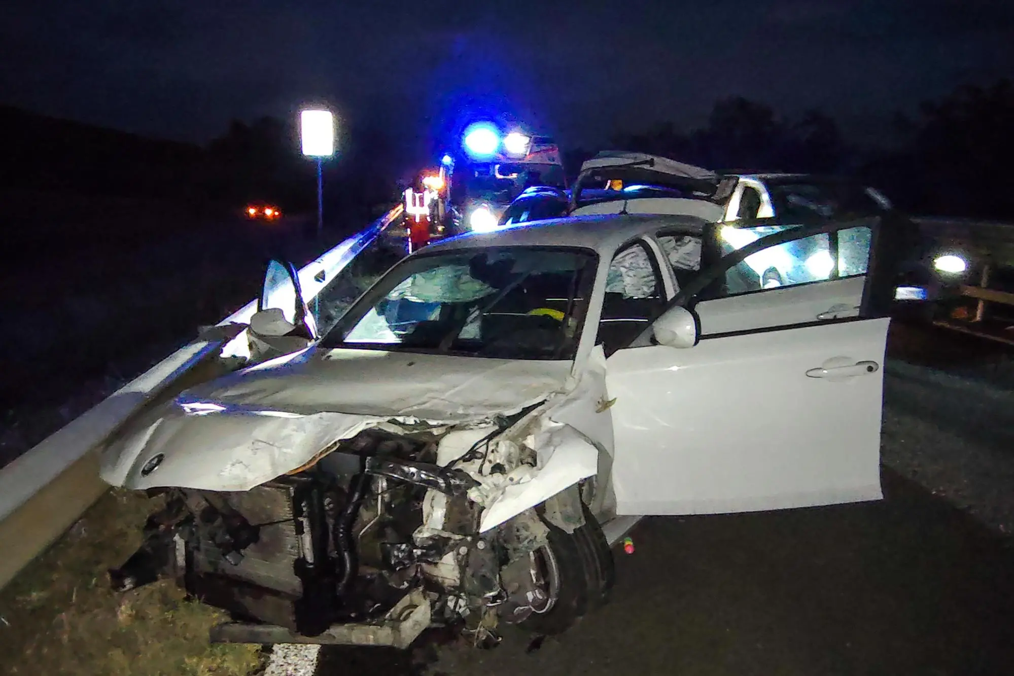 L'incidente a Siliqua (foto Cucca)