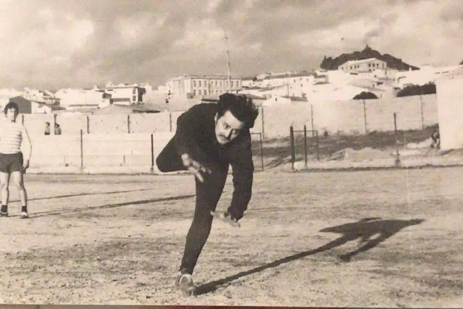 Luciano Boldarin in allenamento ad Arzachena ( foto concessa dalla famiglia)