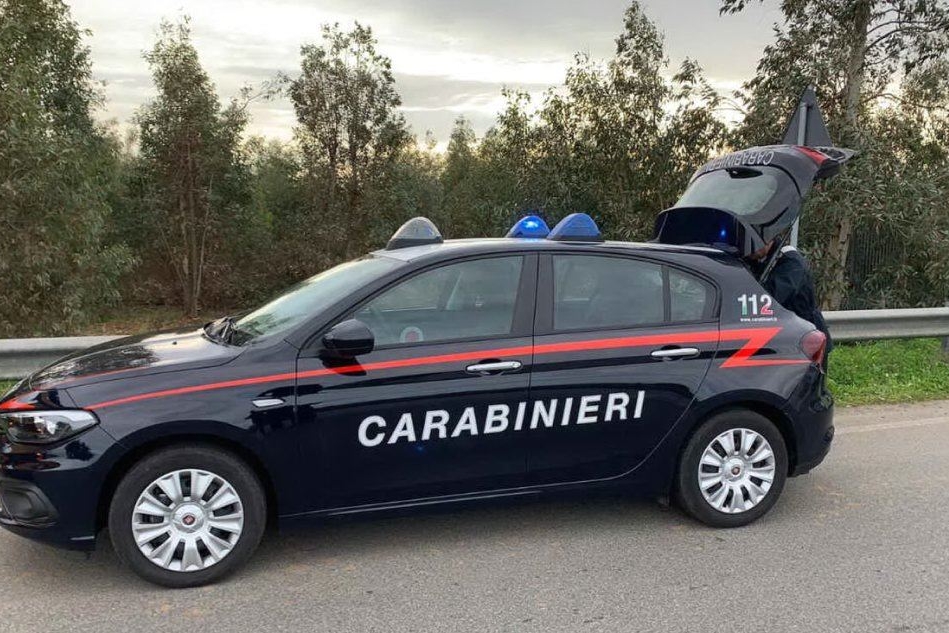 I carabinieri di Guspini impegnati in un controllo