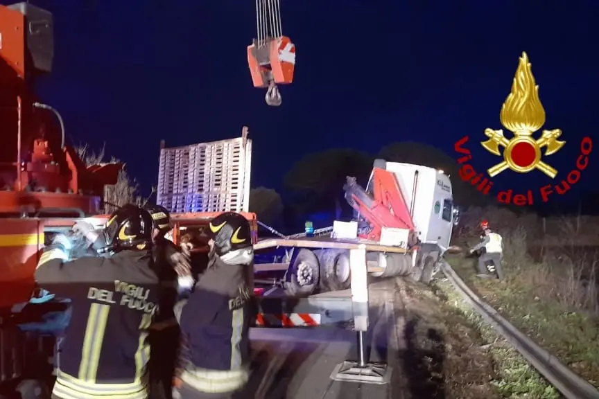 L'intervento dei vigili del fuoco