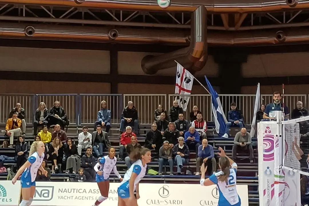 Bresciani in azione nel match con Mondovì (foto Ilenia Giagnoni)