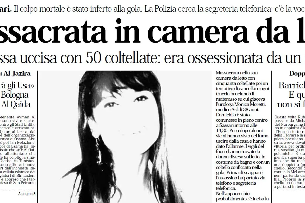 #AccaddeOggi: 23 giugno 2002, Monica Moretti massacrata a Sassari