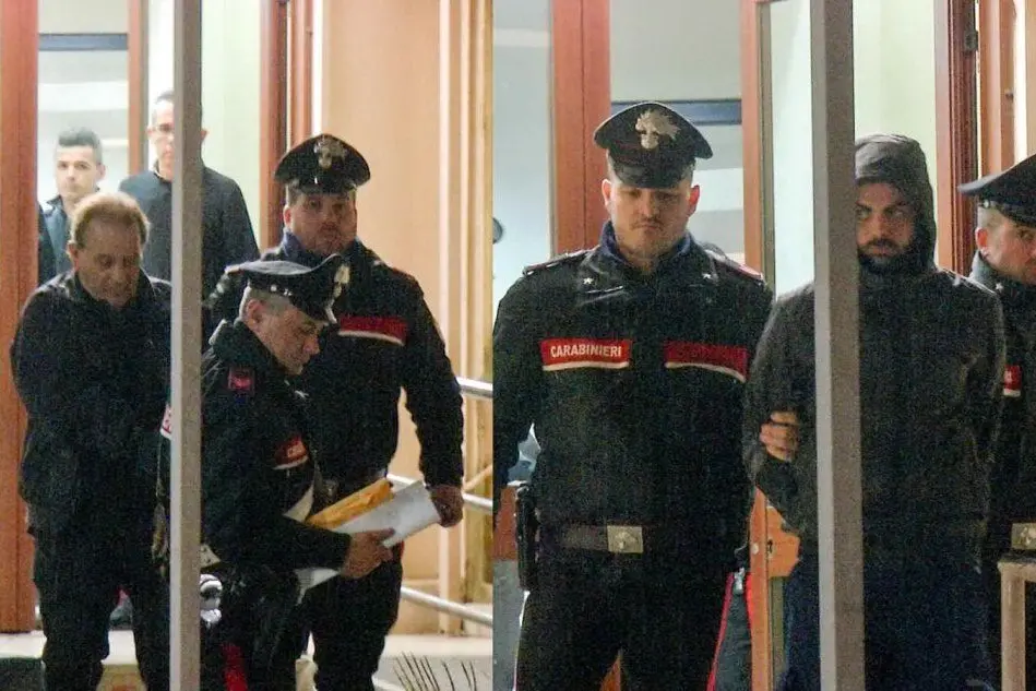 I due arrestati: da sinistra Marcello Accossu e Nicola Antonio Zirboni (foto Gianluigi Deidda)