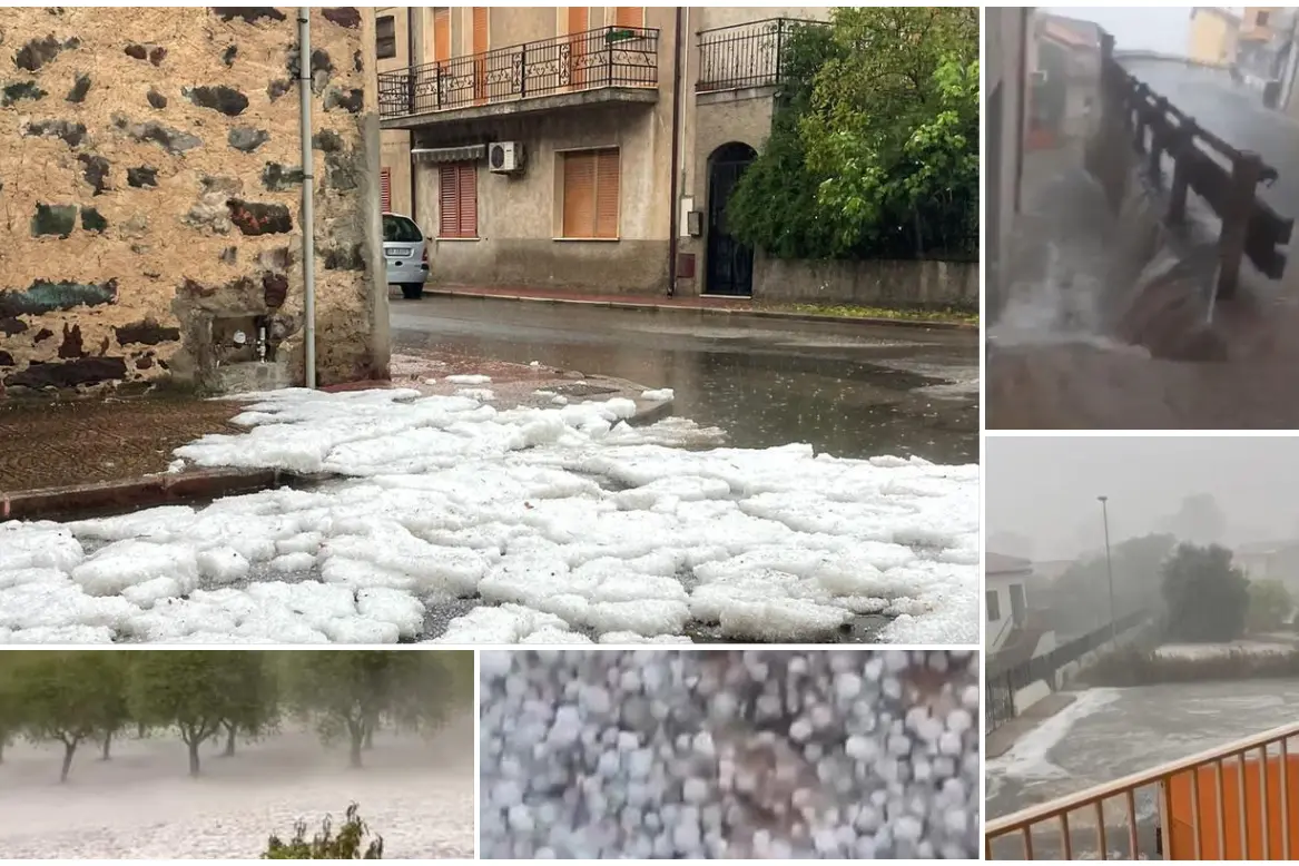 Danni da maltempo in Sardegna (foto da frame video @Onano)