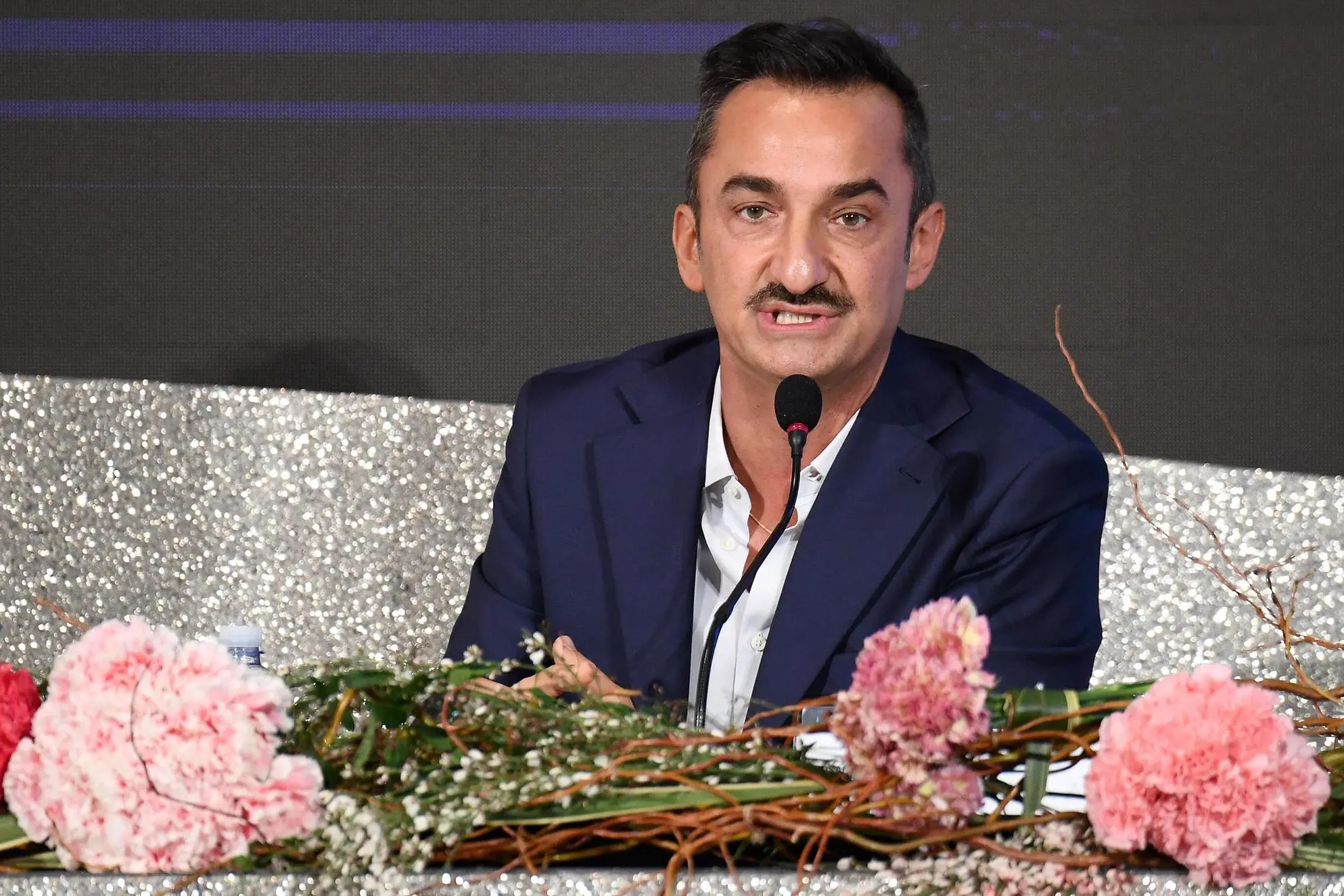 Nicola Savino a Sanremo 2020 (Ansa)