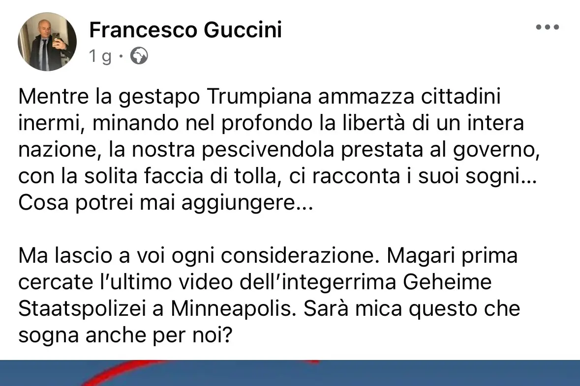 Il post "incriminato"