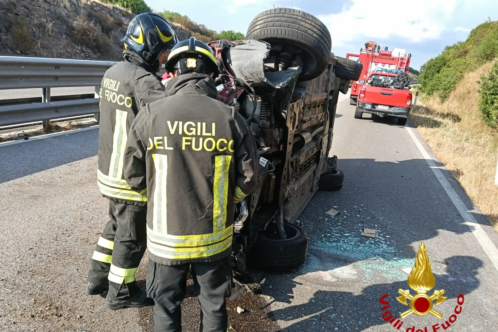 L'incidente sulla 131 Dcn vicino a Ottana