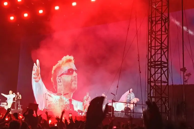 Salmo durante il live del Lebonski Park ad Arzachena (foto Ilenia Giagnoni)
