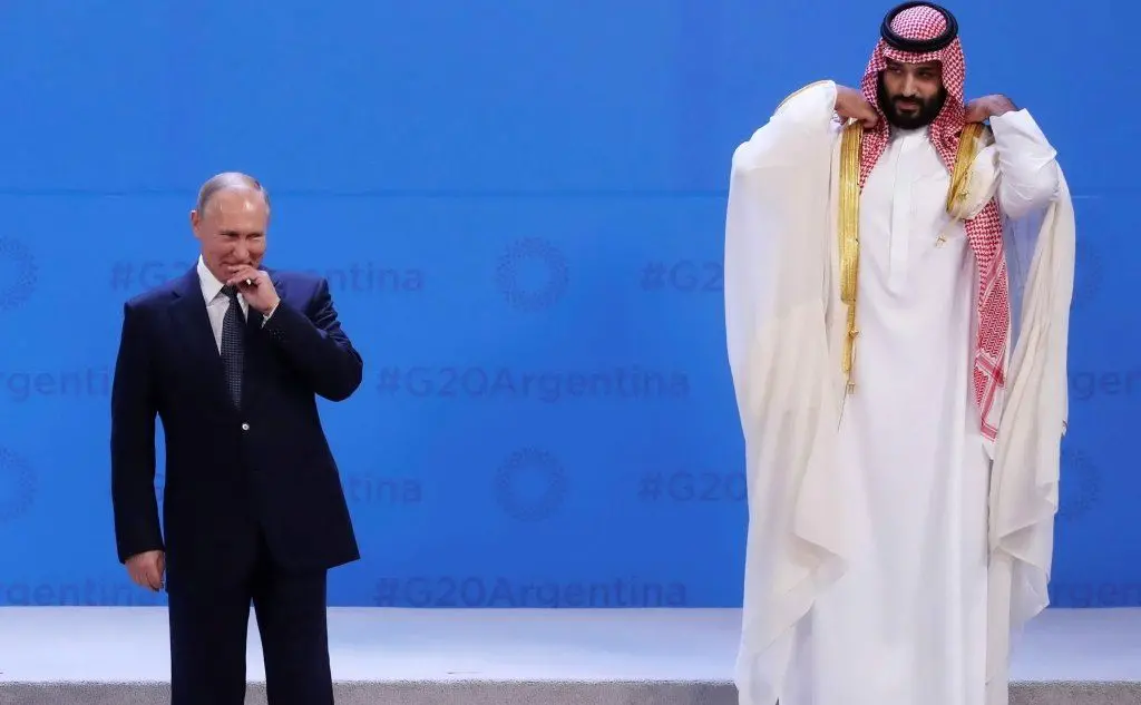 Putin e il principe ereditario saudita Mohamed Bin Salman