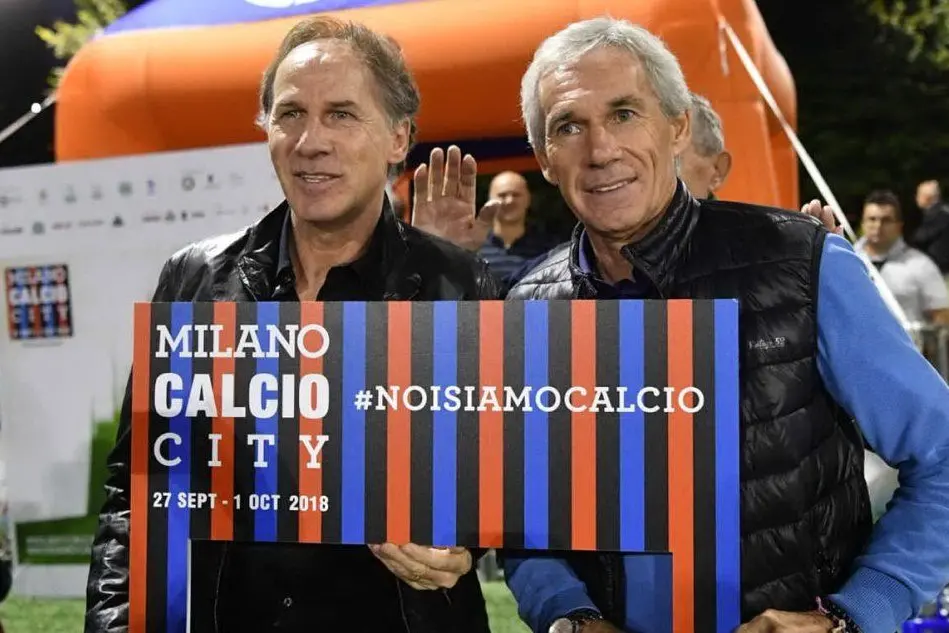 Franco Baresi e Giuseppe Baresi (foto Milano Calcio City)