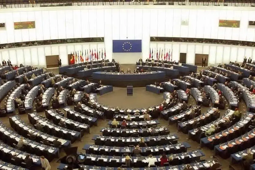 Il Parlamento europeo (Archivio L'Unione Sarda)