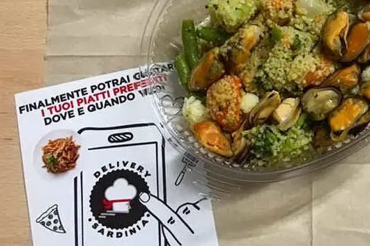 Un piatto consegnato con Delivery Sardinia (foto da Facebook)