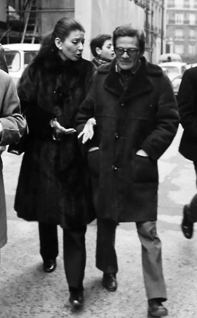 Con l'amica Maria Callas nel 1969