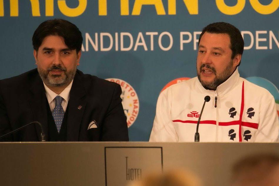 Salvini a San Gavino: &quot;Lunedì la sinistra se ne andrà a casa&quot;