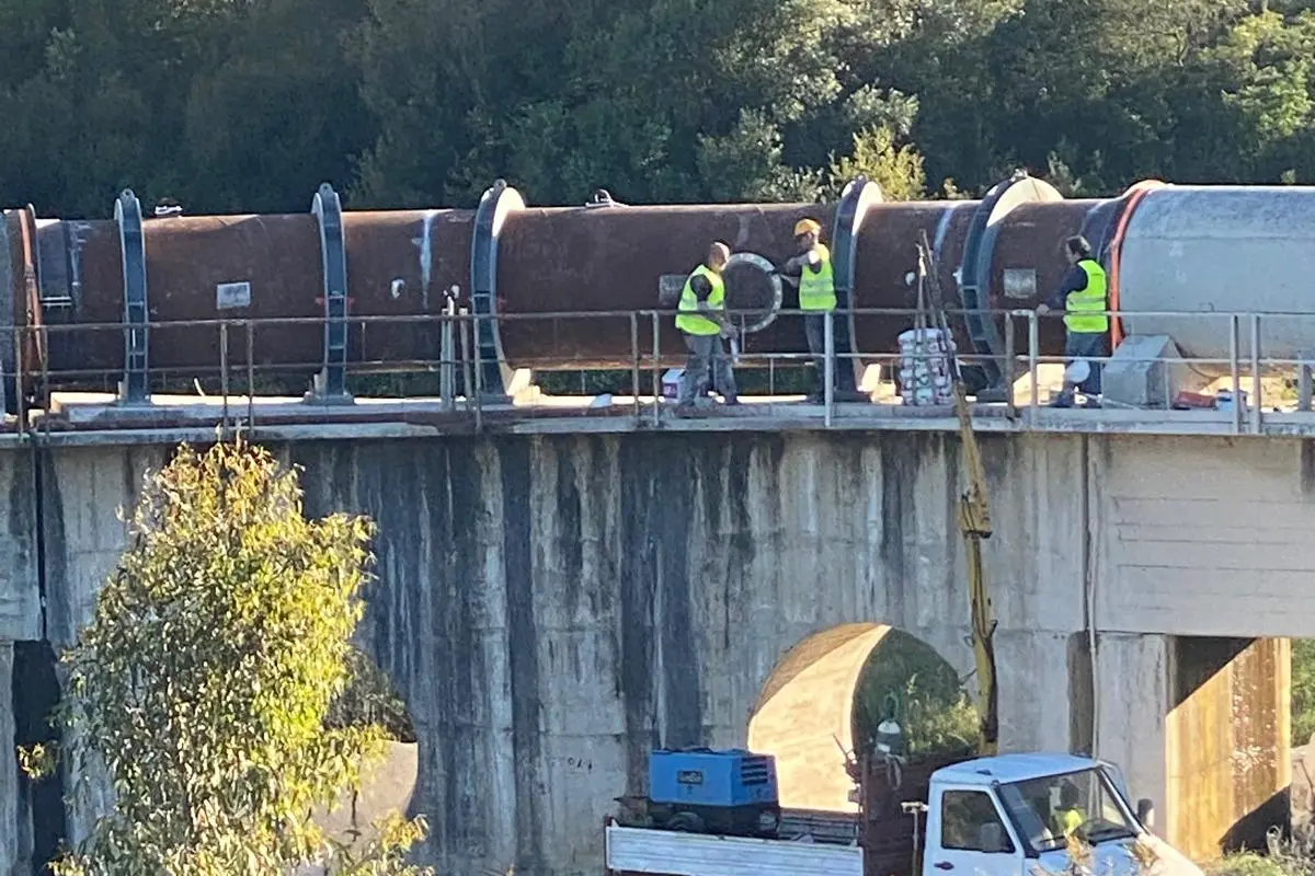 I lavori sulla condotta irrigua