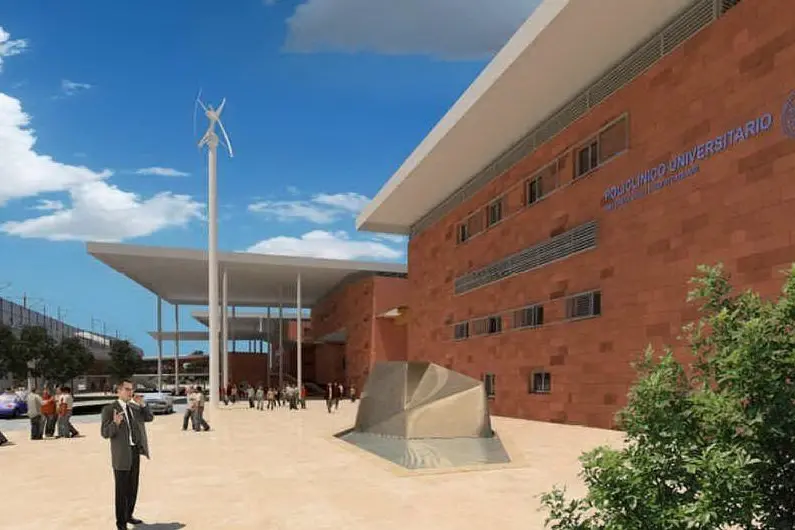 Un'immagine computerizzata del Policlinico