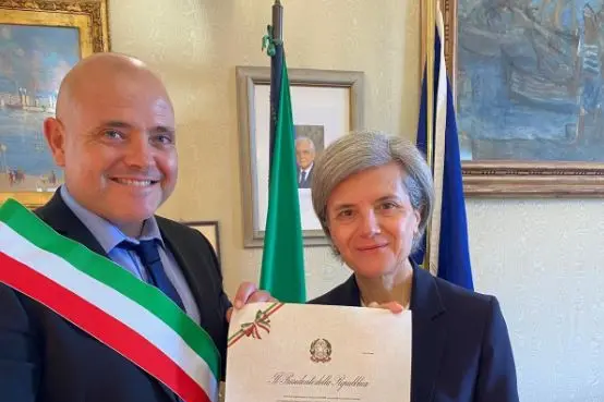 Il sindaco Muretti con la prefetta La Fauci (foto concessa)